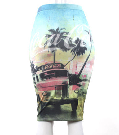 Retro Print Coca-Cola Pullup Skirt (6572218187819)