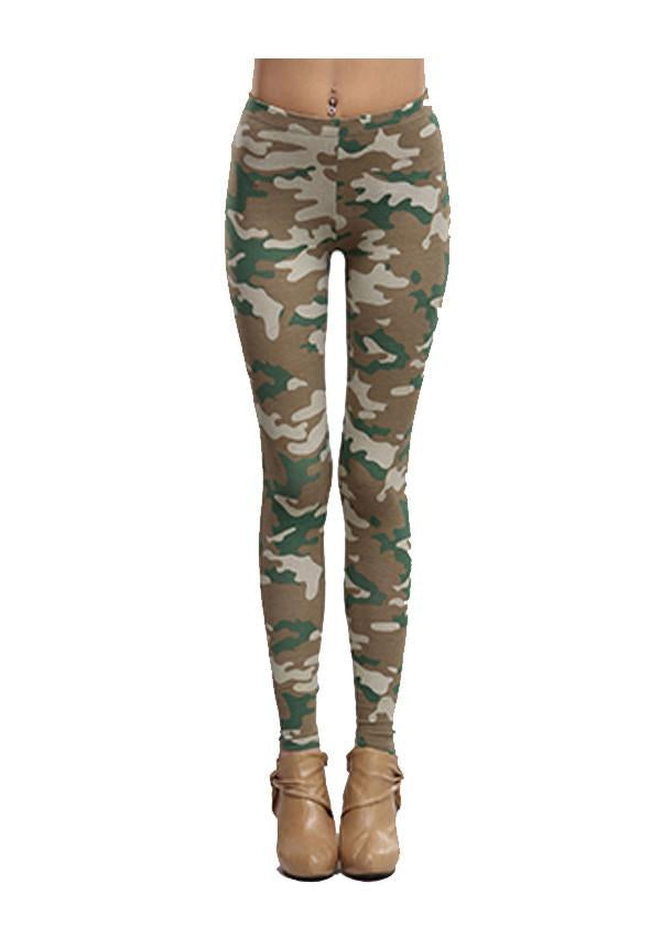 Army Green Camouflage Leggings (198110806039)