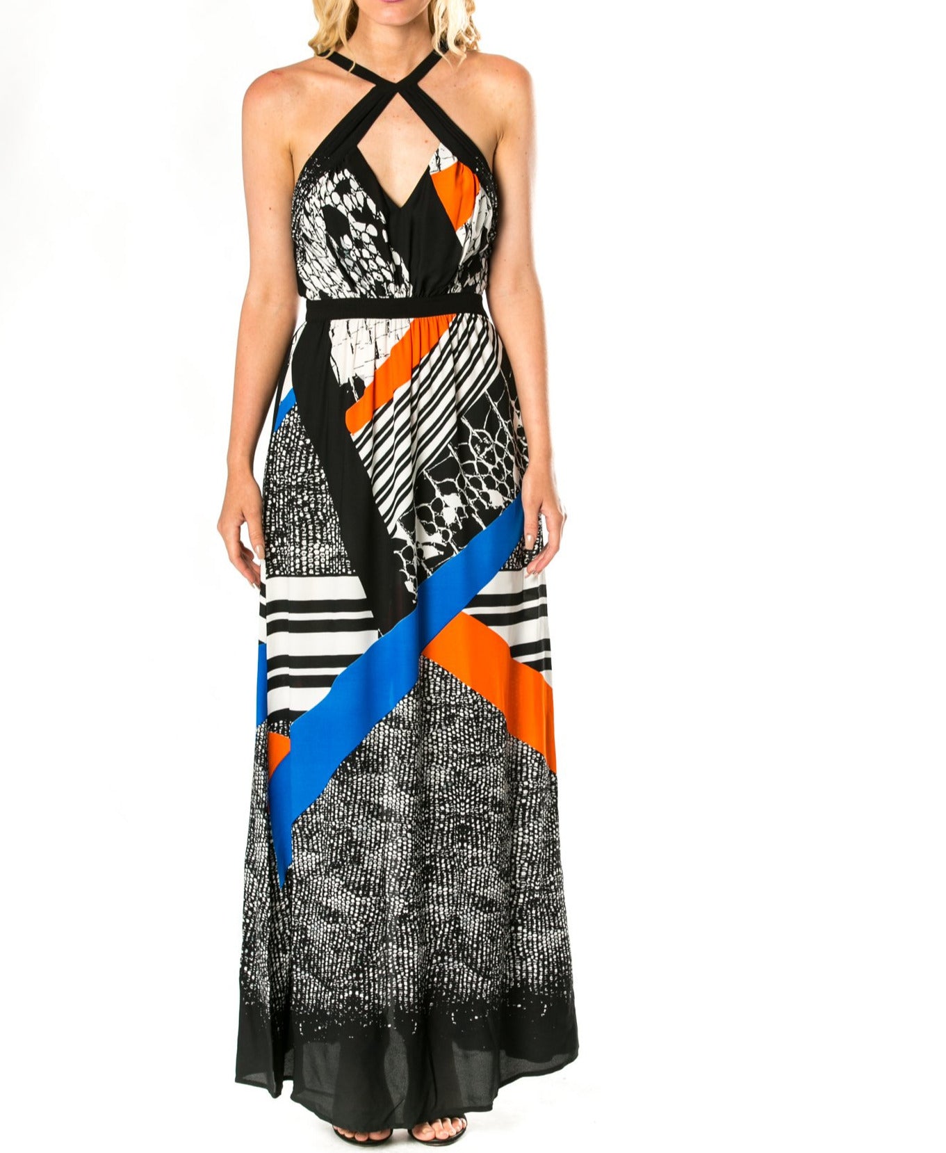 Crossed Front Maxi Dress (198075777047)