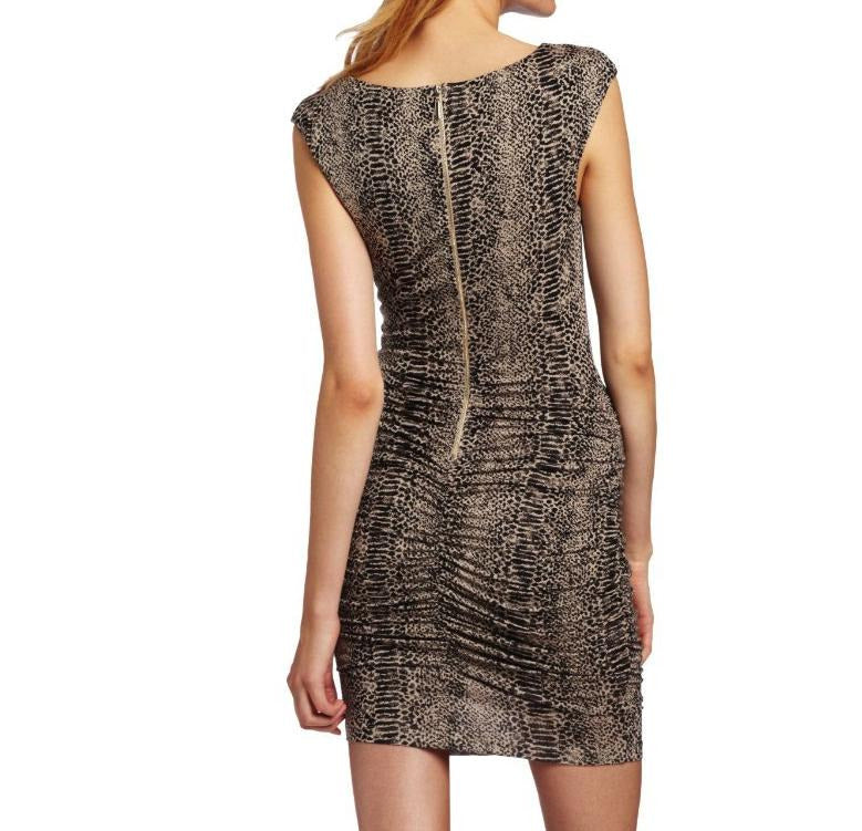 Ultra Comfy Snake Print Fitted Dress (6592645824555)