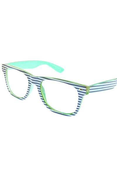 Candy Stripes Clear Lense Glasses (3927968841751)