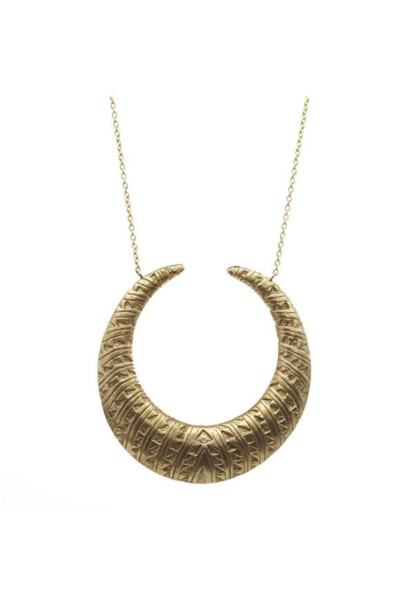 Chibi Jewels Tribal Crescent Moon Necklace (198118965271)