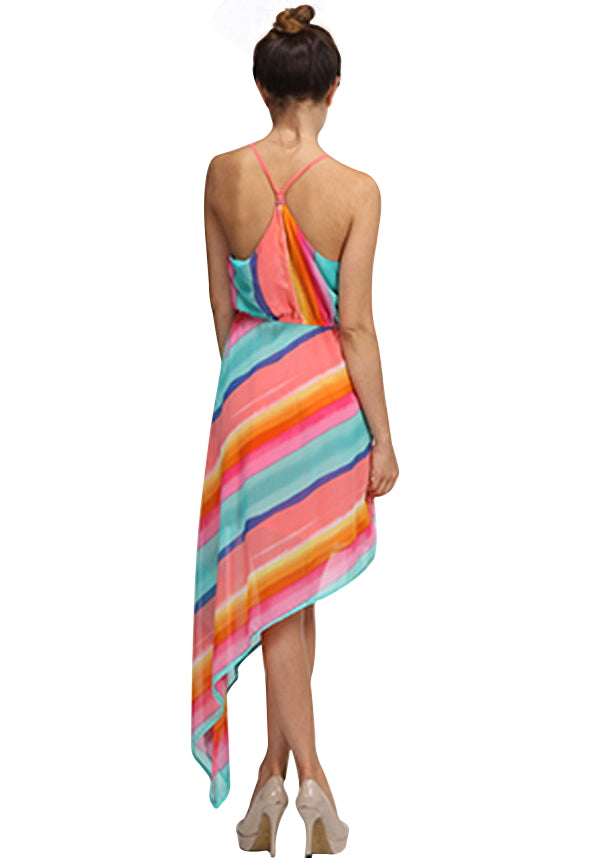 Rainbow Power Asymmetrical Hem Dress (6567037108267)