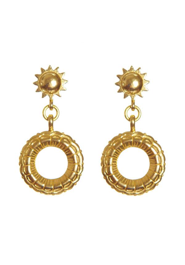 Sun And Circle Earrings (198115295255)