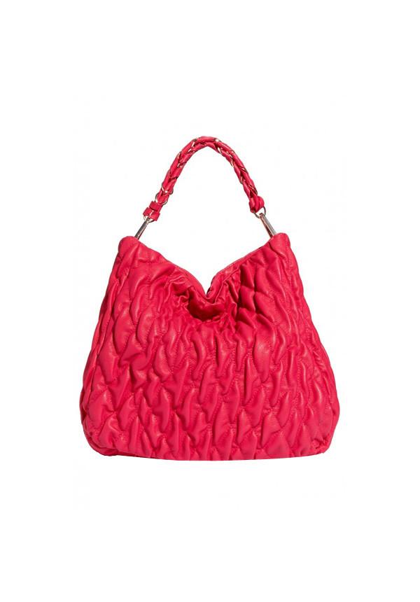 Stroll In The Park Red Quilted Hobo Bag (198108741655)