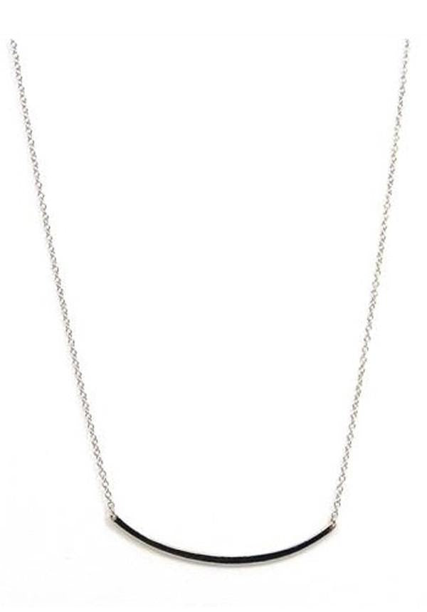 Delicate Curved Bar Necklace (198097240087)