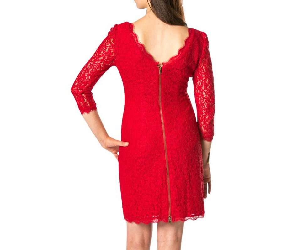 Grace Square Neck Lace Dress (6591653838891)